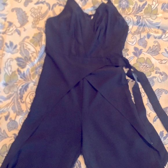 Jumpsuit 🖤 Leg Slits Tango Wrap Cocktail Dance pARTy - Picture 9 of 14